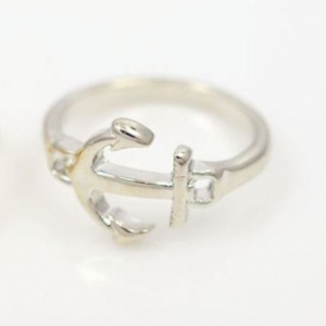 Anchor Ring - Silver - Trinket Square