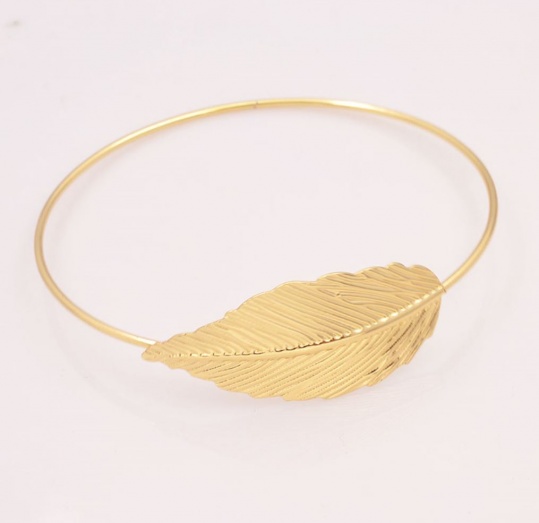 Gold Leaf Bangle - Trinket Square (2)