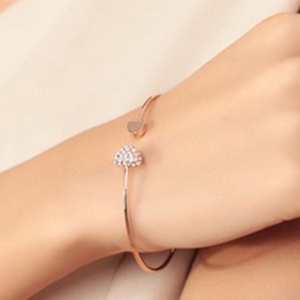 Studded Heart Bangle - Trinket Square (1)