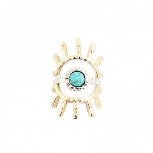 Turquoise Sun Ring Set - Trinket Square (3)