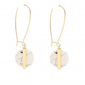 White Stone Danglers - Trinket Square (2)